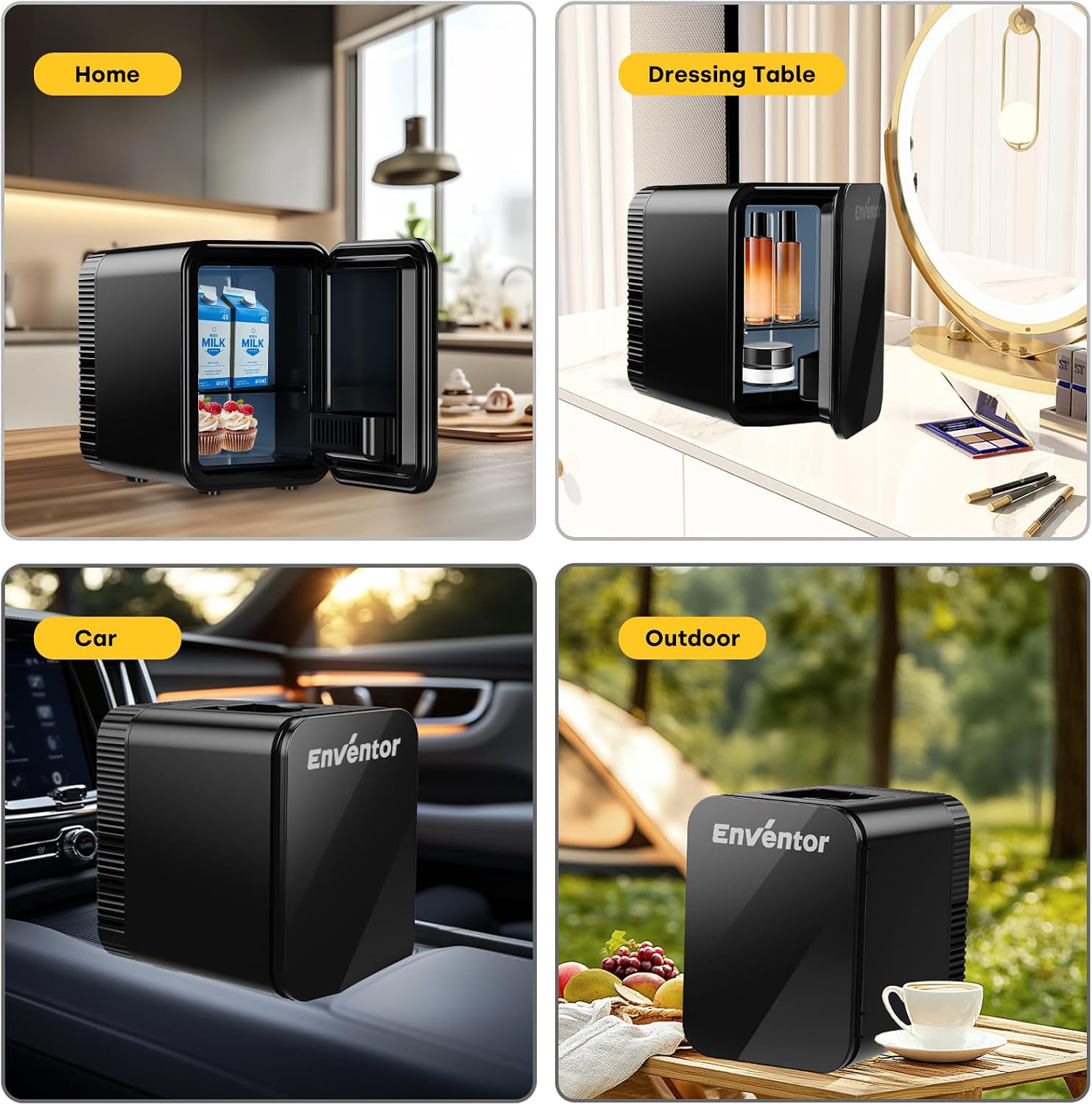 Thumbnail 6 de Enventor Mini Fridge 4 Litre – Portable Cooler and Warmer (AC + 12V DC)