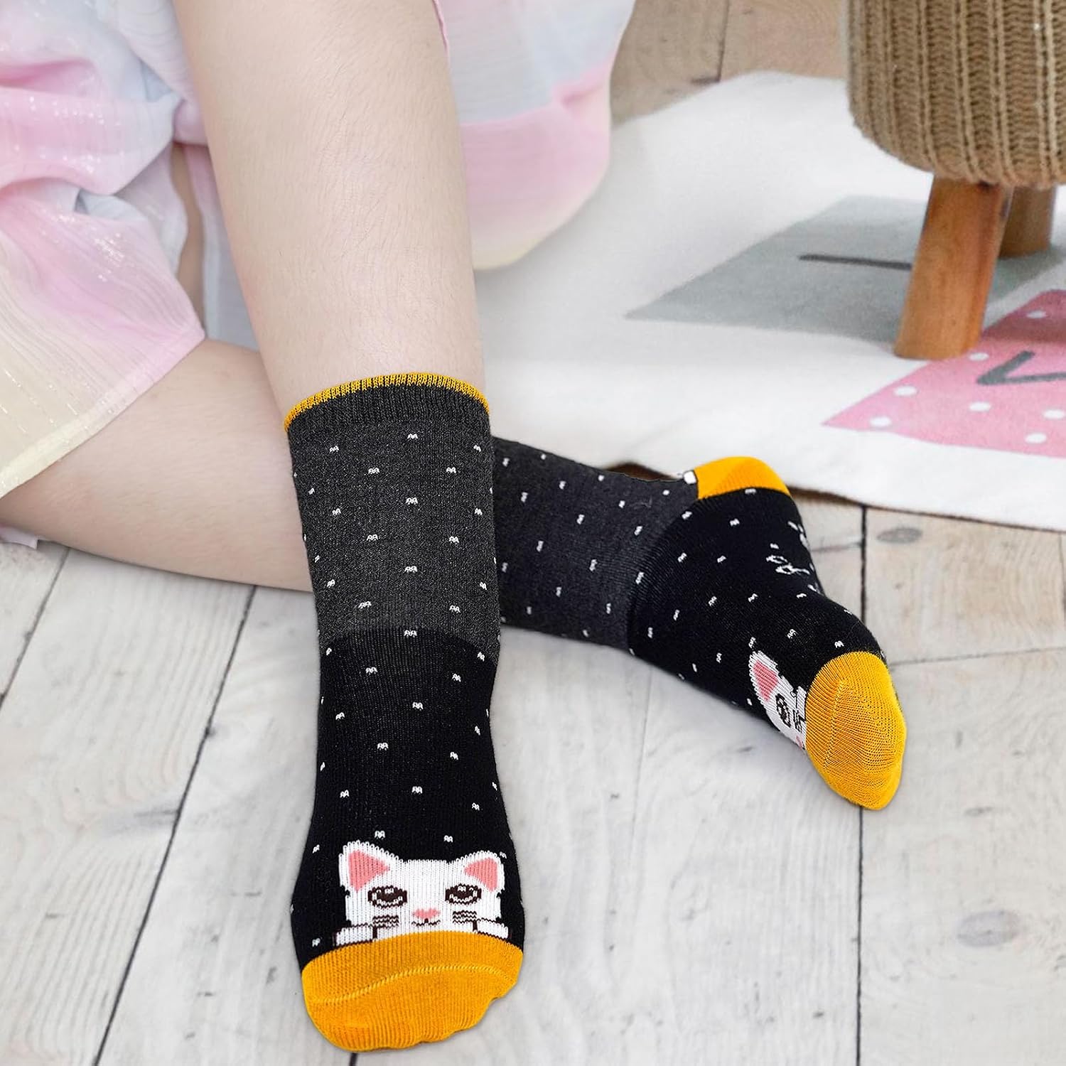 Detalle de LOFIR chaussettes fantaisie coton 5 paires