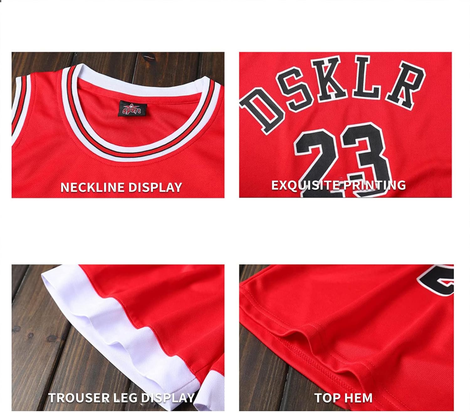 Thumbnail 3 de MEEHYRE Completo Basket da 2 pezzi in maglia senza maniche (canotta + pantalone) reversibile