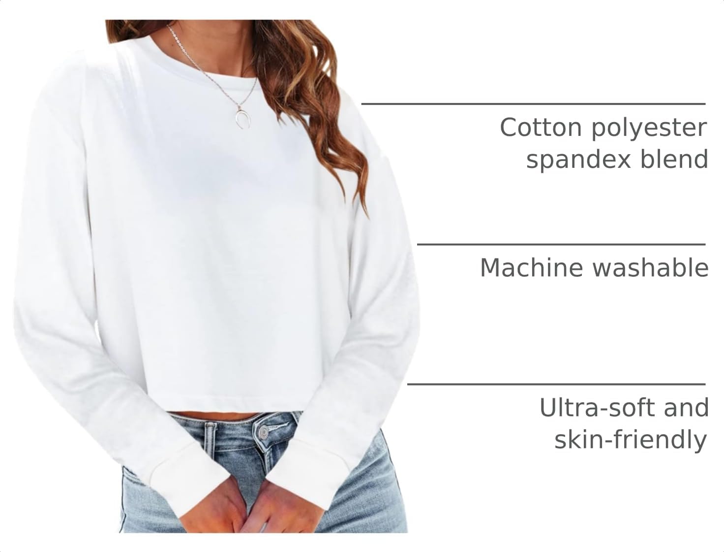 Detalle 2 de Tankaneo Women's Long-Sleeve Crop Top