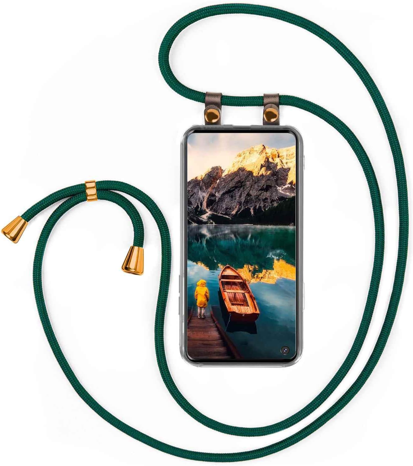 Detalle de moex Chaîne de téléphone portable compatible Samsung Galaxy A21s – coque verte à sangle réglable