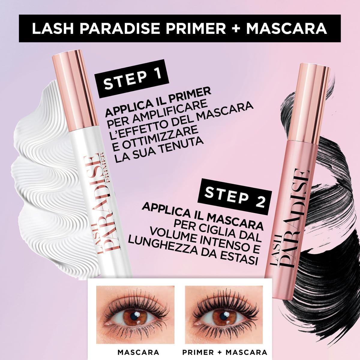 Thumbnail 4 de L'Oréal Paris Mascara Volumizzante e Allungante Lash Paradise: formula arricchita con oli e nutrienti, intenso nero 6,4 ml