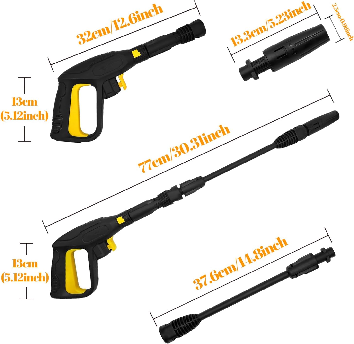 Thumbnail 1 de Hierbla Replacement Pressure Washer Gun with Extension Wand for Karcher K-Series (K2–K7)