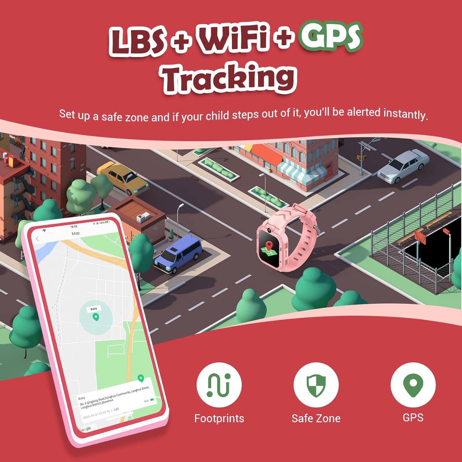 Thumbnail 2 de Blackview 4G Kids Smart Watch (GPS+LBS+Wi‑Fi) with SOS, Video/Voice Calls & School Mode