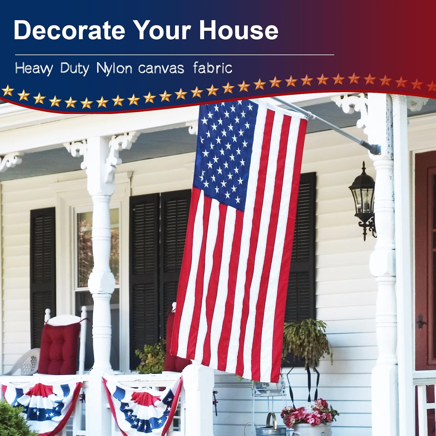 Thumbnail 6 de FITEAN 4x6 American Flag, Heavy-Duty Polyester with Embroidered Stars