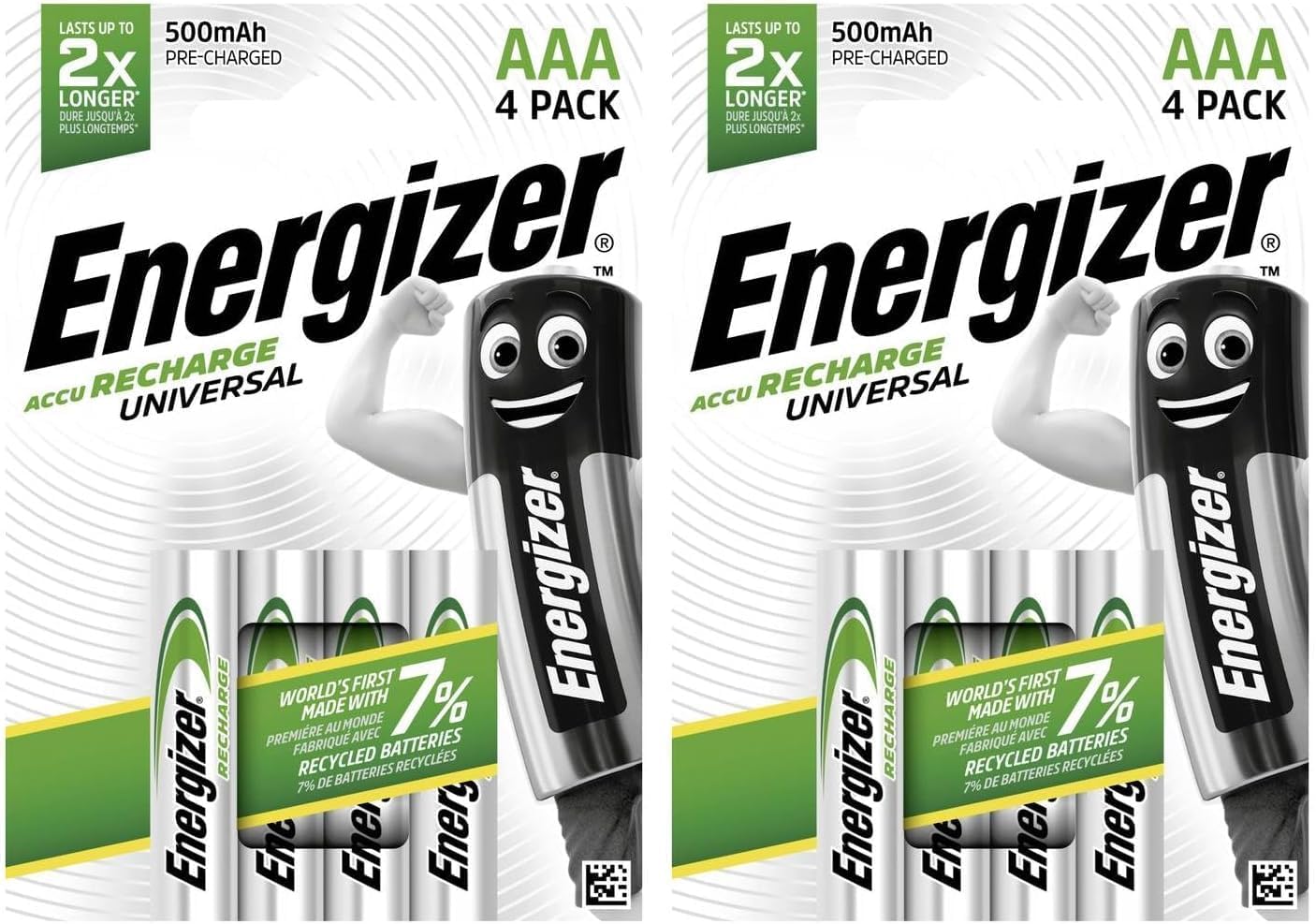 Detalle 2 de Energizer Recargables AAA 500 mAh Pack 4