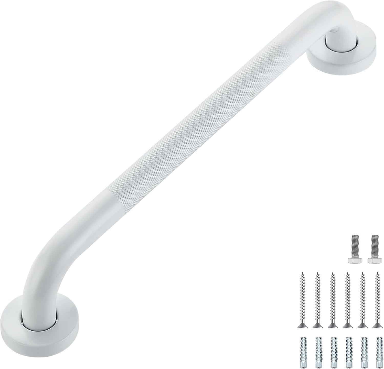 Thumbnail 5 de Grab Bars for Shower, 2 Pack — 16-Inch, Anti-Slip Stainless Steel Safety Grab Bars (Polished Nickel, 1" Diameter)