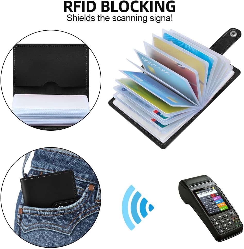 Thumbnail 4 de OSDUE Porta Carte di Credito in Pelle PU con protezione RFID/NFC e 26 scomparti