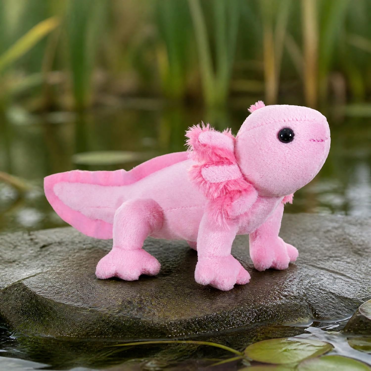 Detalle de Wild Republic Pocketkins Eco Axolotl pluche dier van 12 cm