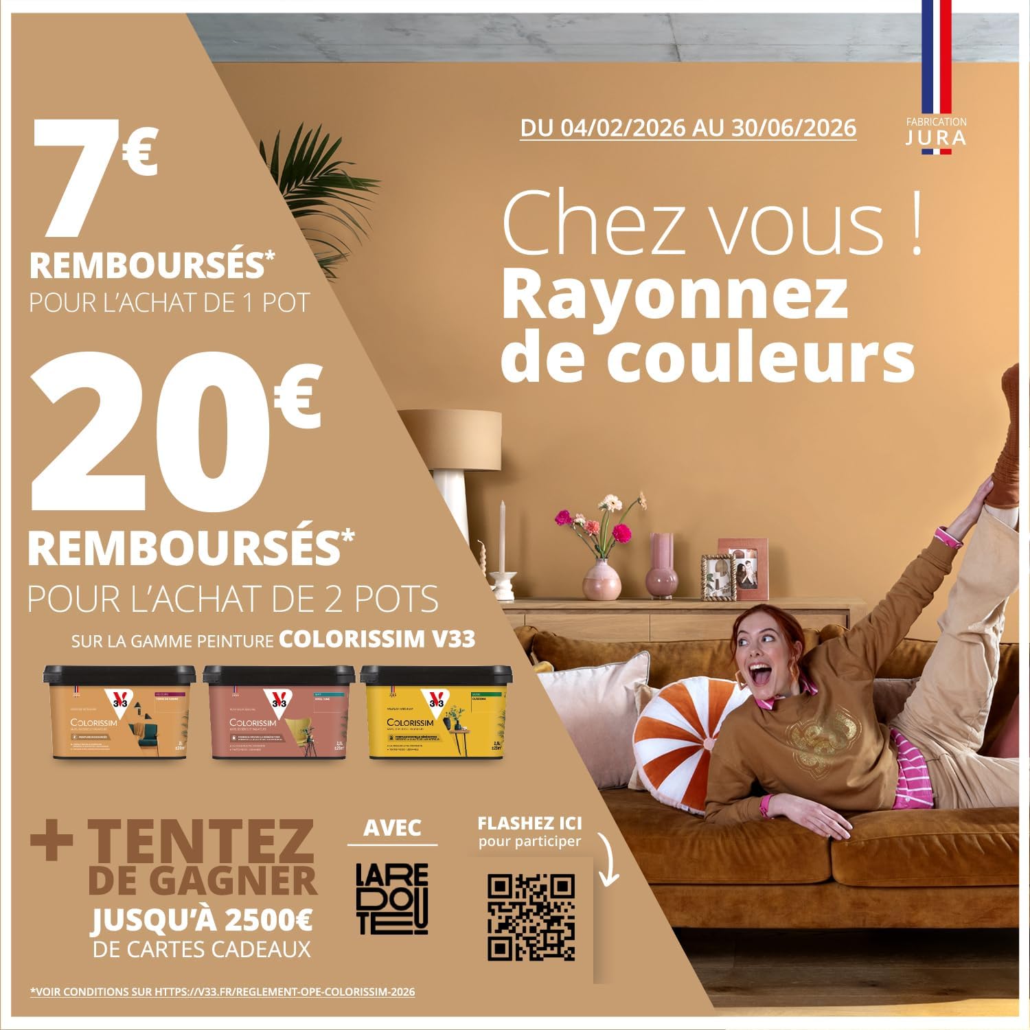 Thumbnail 1 de V33 Colorissim Bleu nocturne – Peinture multi-supports 2,5 L, fini mat