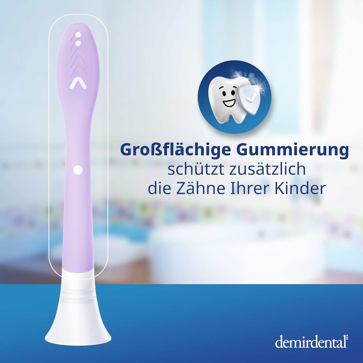 Thumbnail 4 de demirdental Ersatzbürsten für Kids (ab 7 J.) passend für Philips Sonicare Kids, Lilac – 8er Set (entspricht HX6048)