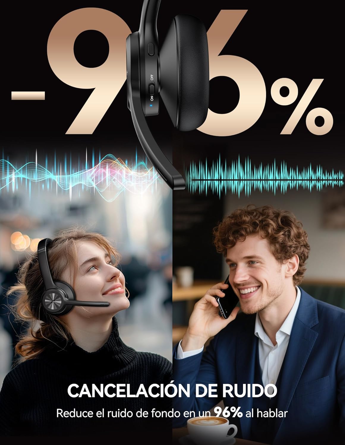 Thumbnail 1 de TECKNET Auriculares Inalámbricos Bluetooth 5.2