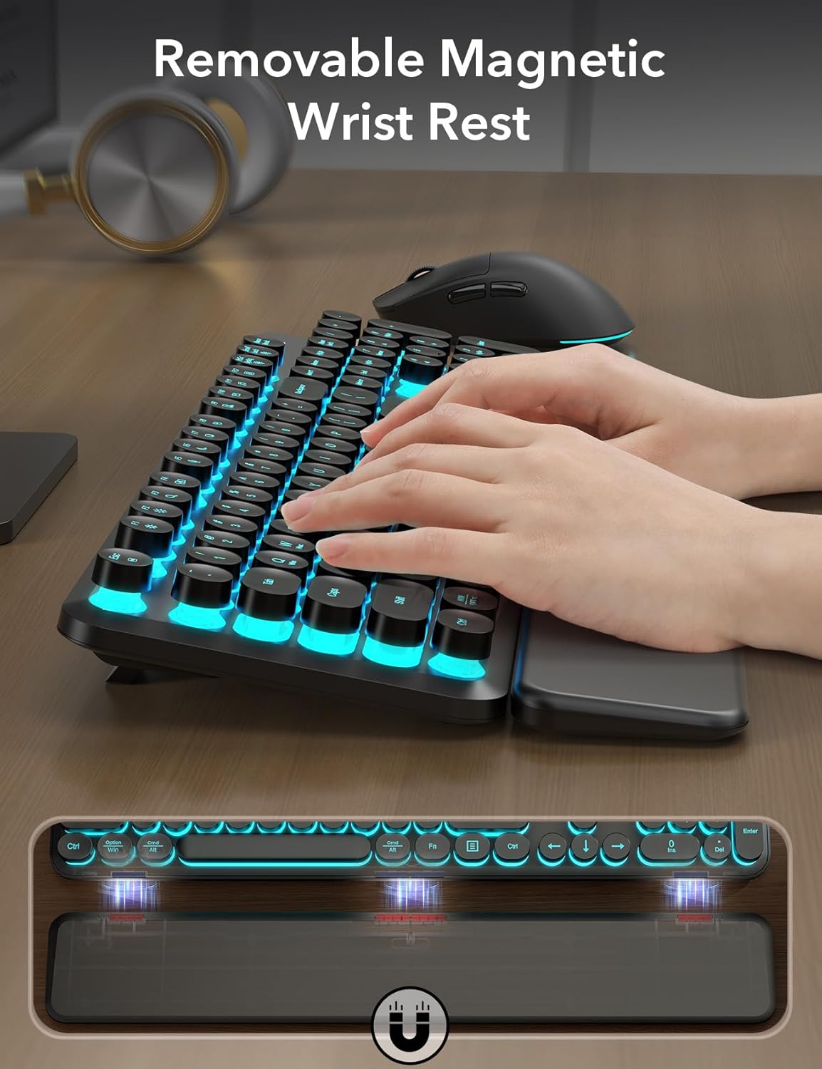 Detalle de Trueque Wireless Backlit Keyboard 33ft