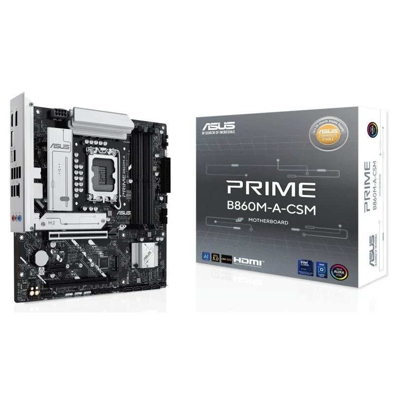 Detalle de ASUS PRIME B860M-A-CSM placa base micro‑ATX