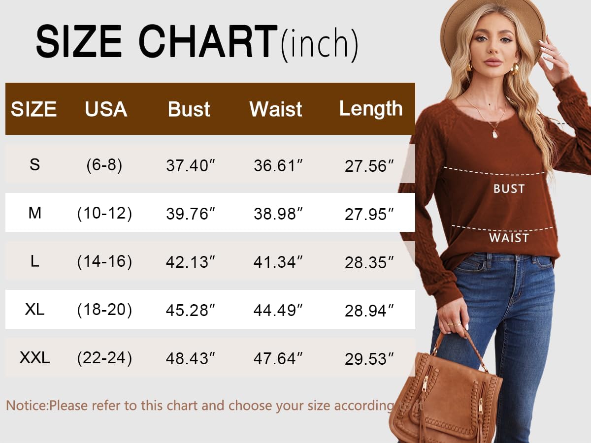 Detalle de Jescakoo Women's Cable-Knit Sleeve Sweatshirt, Lightweight and Soft