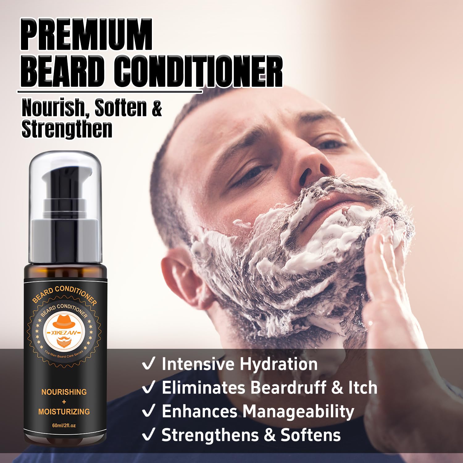 Detalle 2 de XIKEZAN Beard Grooming Kit, 10-Piece Set with Orange and Sandalwood Oil