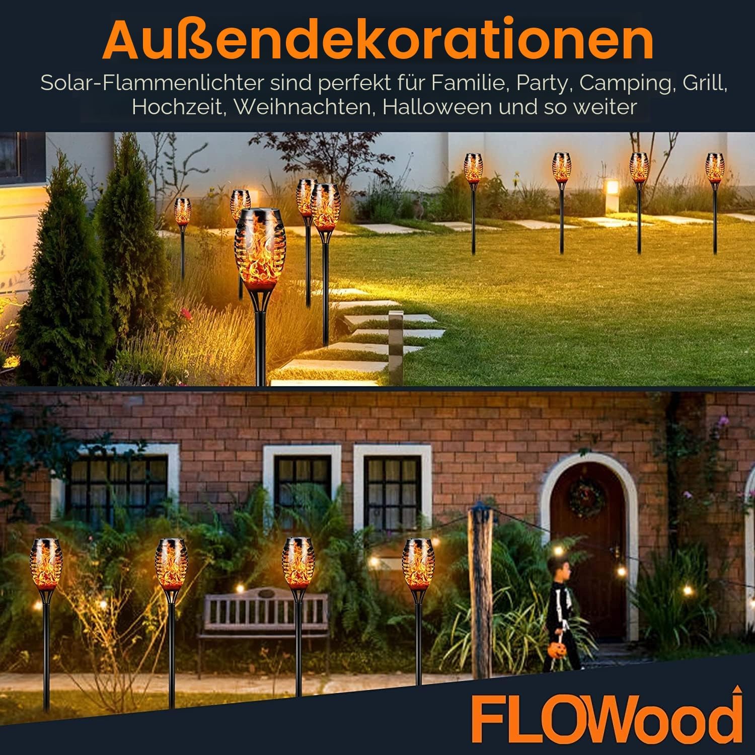 Thumbnail 6 de FLOWood Solarleuchten Außen 6er Set Flame
