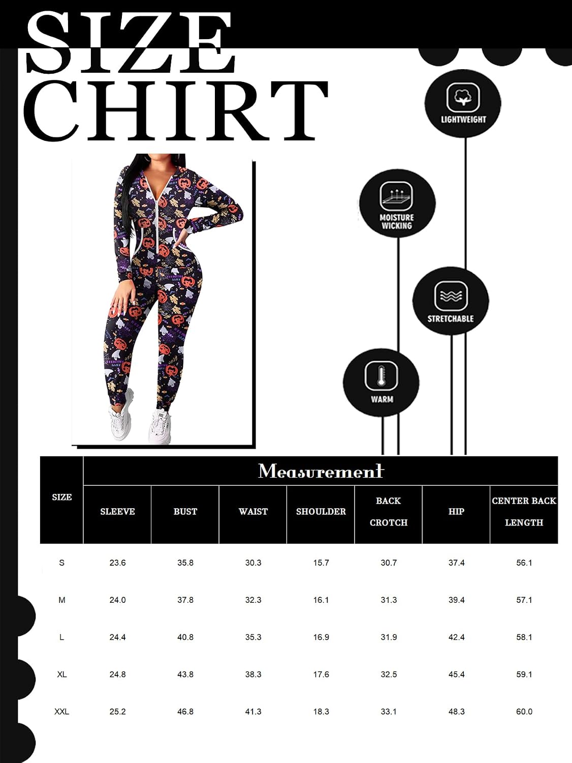 Thumbnail 4 de Ekouaer Women's Halloween Onesie, Polyester-Elastane Blend