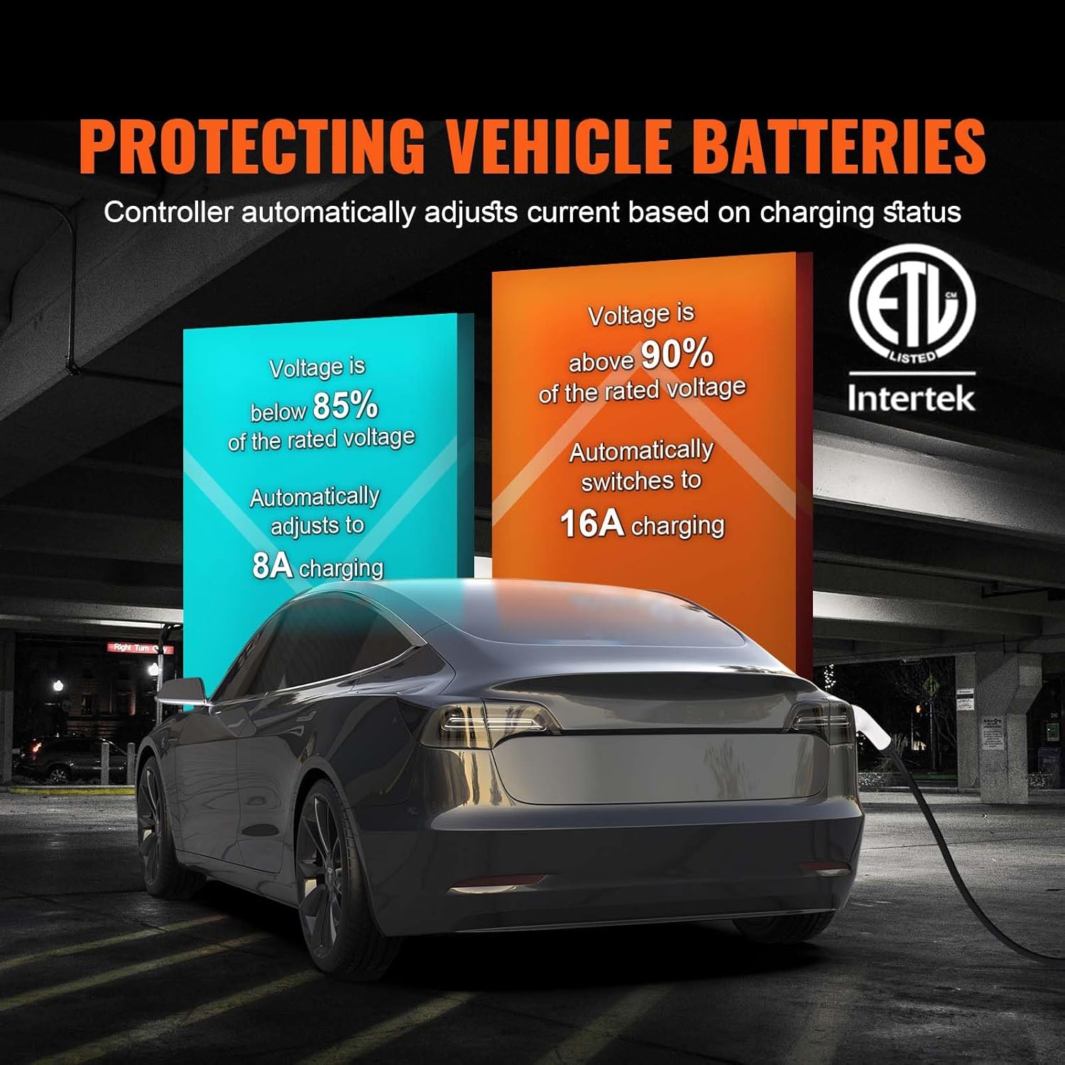 Thumbnail 3 de VEVOR Level 1+2 Portable EV Charger (16A) with 28-Foot Cable for 120V/240V Outlets