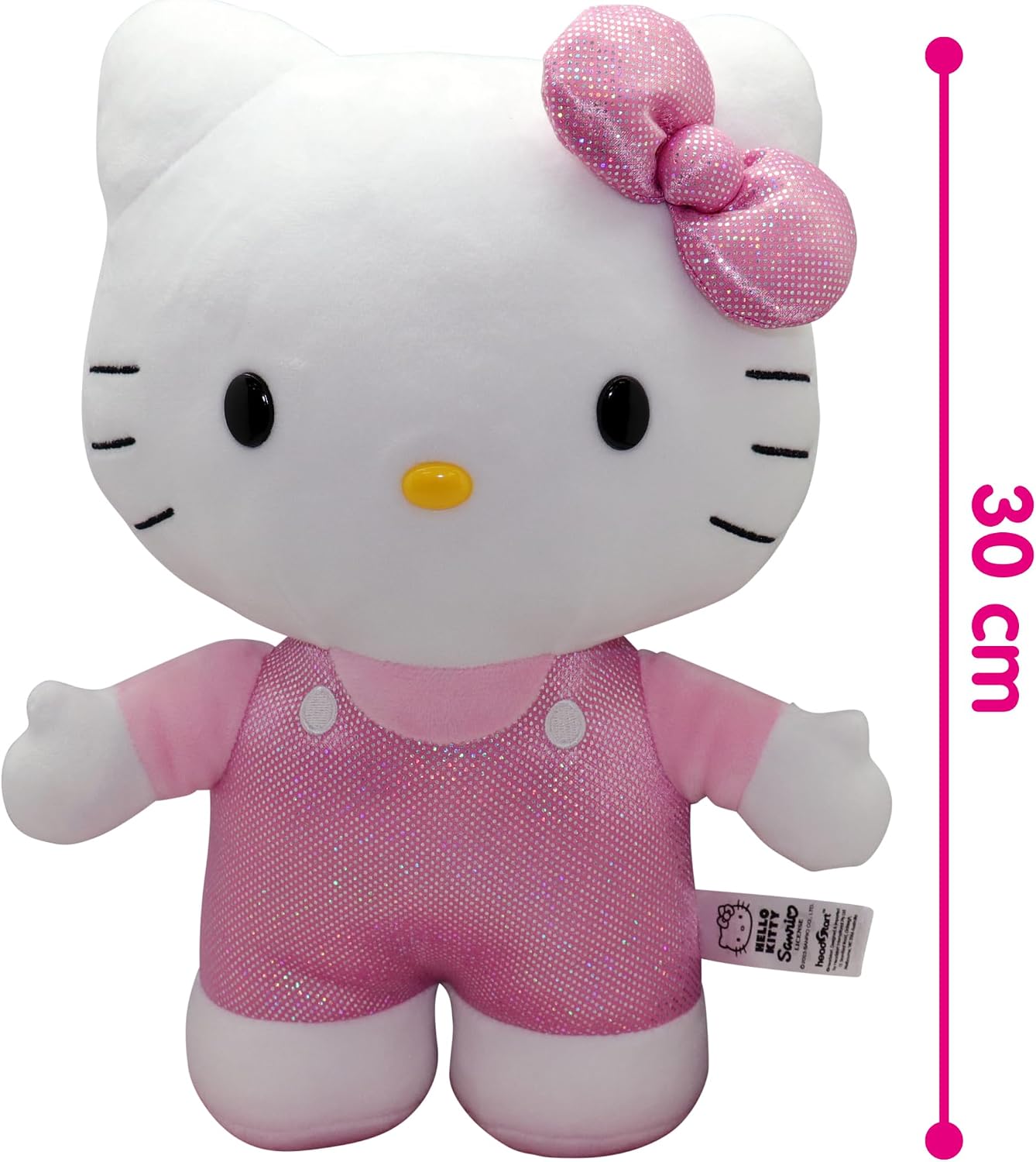 Detalle 2 de Hello Kitty HKT12200 gosedjur, 30 cm, rosa satinklänning och rosett