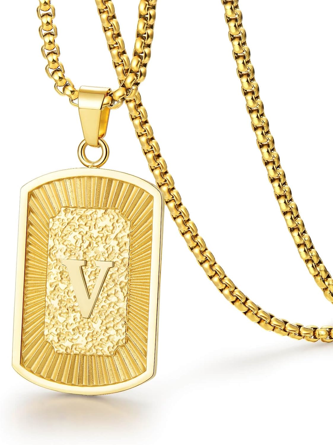 Thumbnail 6 de Zillaly Initial Pendant Necklace, 316L Stainless Steel
