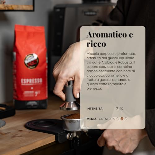 Detalle 2 de Caffè Vergnano 1882 Caffè in Grani Espresso, miscela Arabica e Robusta