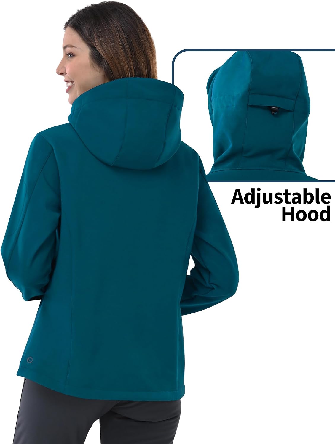Thumbnail 2 de Outdoor Ventures Damen Softshelljacke wasserdicht & atmungsaktiv mit Kapuze – Übergangs- und Wetterschutzjacke