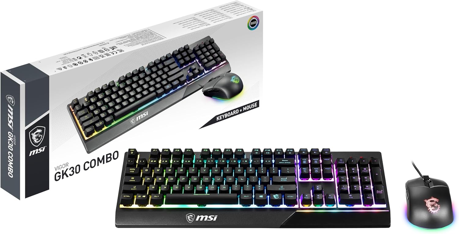 Thumbnail 6 de MSI Vigor GK30 Combo (tastiera gaming semi meccanica QWERTY IT) + mouse Clutch GM11 RGB