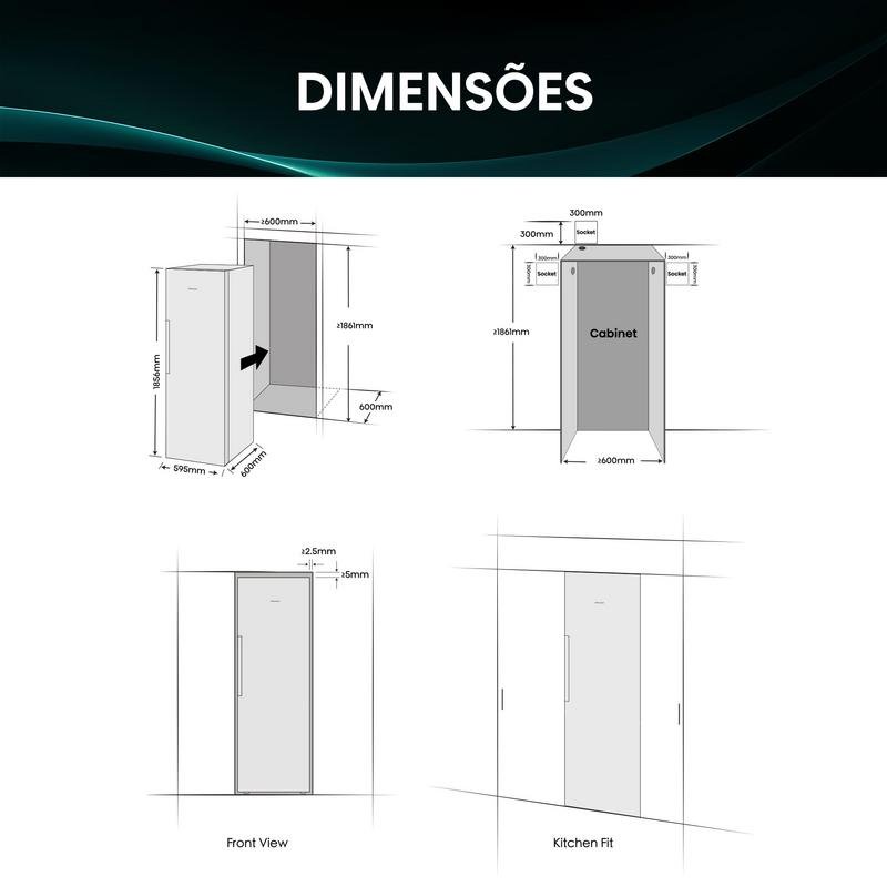 Detalle de Frigorífico Combi Hisense RL3K370SAIE1 Total No Frost | 185,6 cm, 372 L, WiFi