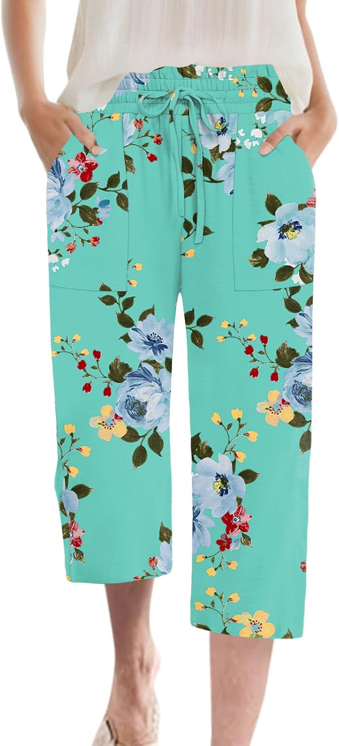 Thumbnail 6 de MLXSJ Women's Capri Pants: Summer Wide-Leg, High-Waisted with Pockets