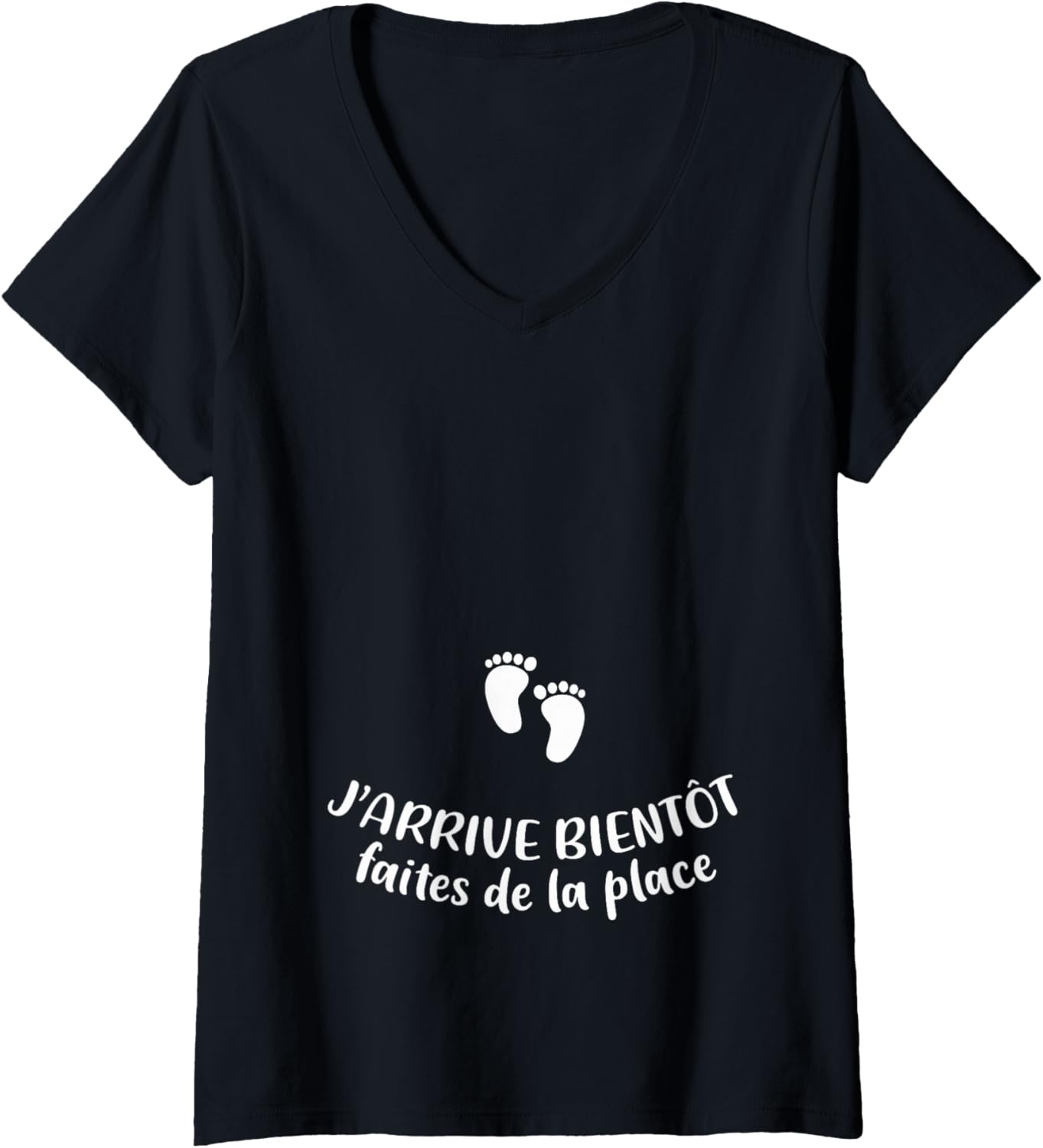 Detalle de Femme Cadeau Humour de Grossesse — T-shirt Col en V, léger et confortable