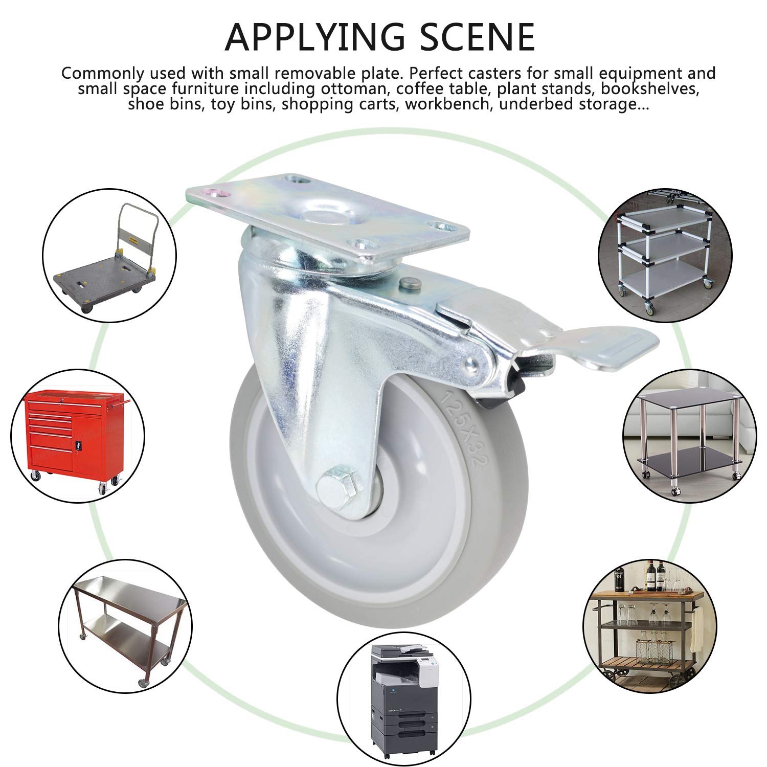 Detalle 2 de Casoter swivel caster 5-inch