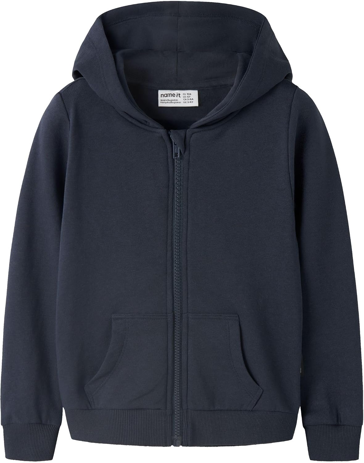 Giacca in felpa bambino con cappuccio Dark Sapphire S NKMNESWEAT Card W Hood Bru Noos