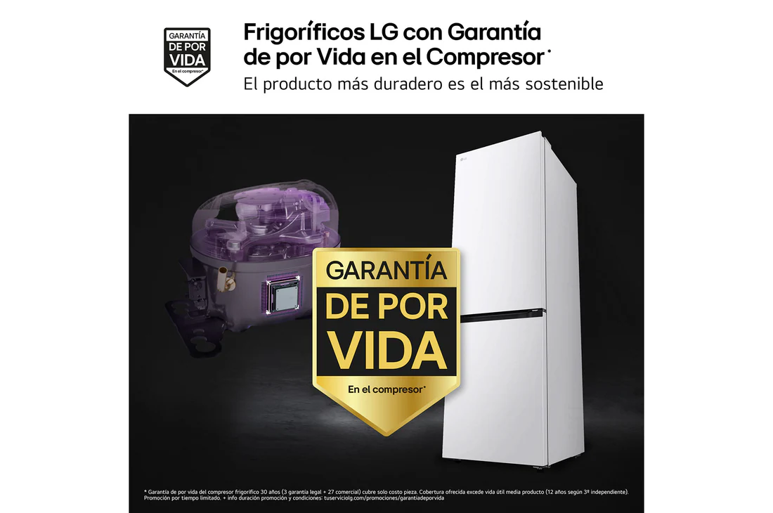 Thumbnail 3 de LG GBBS726ASW combi 375 L blanco
