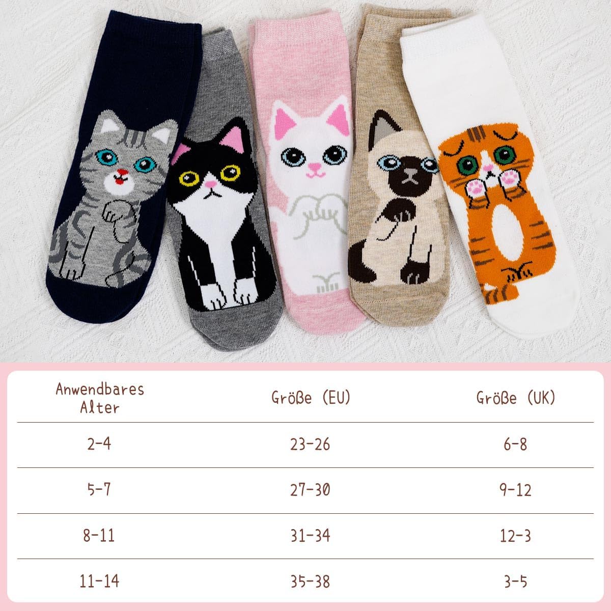 Thumbnail 5 de ZFSOCK Calcetines Antideslizantes Niña 5 pares