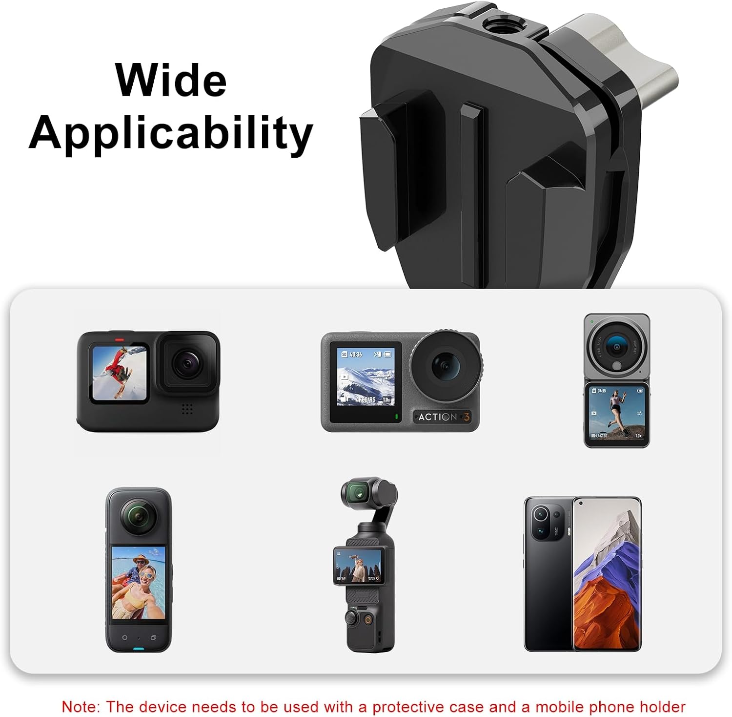 Thumbnail 6 de PULUZ Motorcycle Windshield Action Camera Mount Clip for Go Pro Hero12 Black & More