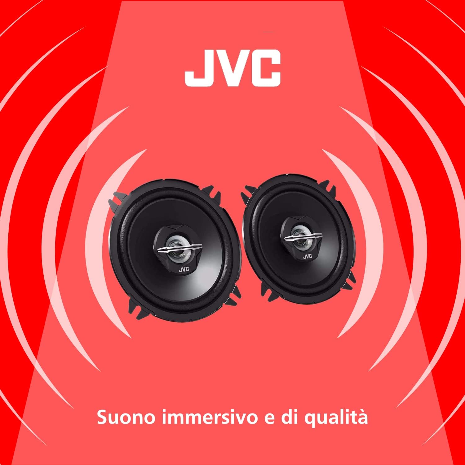 Detalle de JVC CS-J520X coaxiale autoluidspreker, 13 cm, 2-weg, zwart
