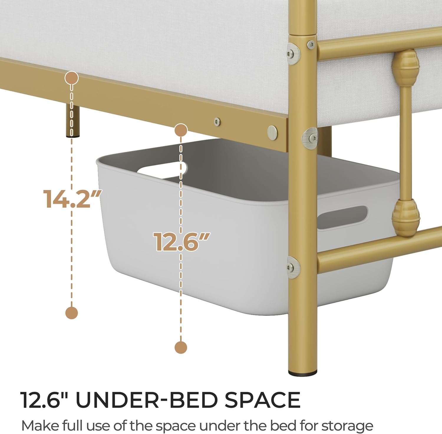 Thumbnail 6 de Yaheetech Metal Platform Bed Frame, Twin