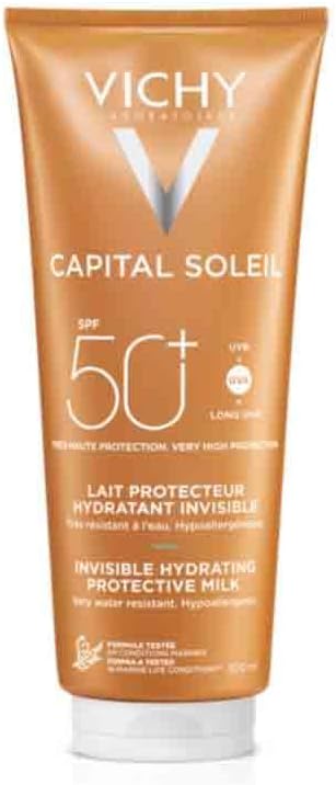 Detalle de Vichy Capital Soleil Lait Solaire Hydratant SPF50+ pour Visage et Corps – 300 ml