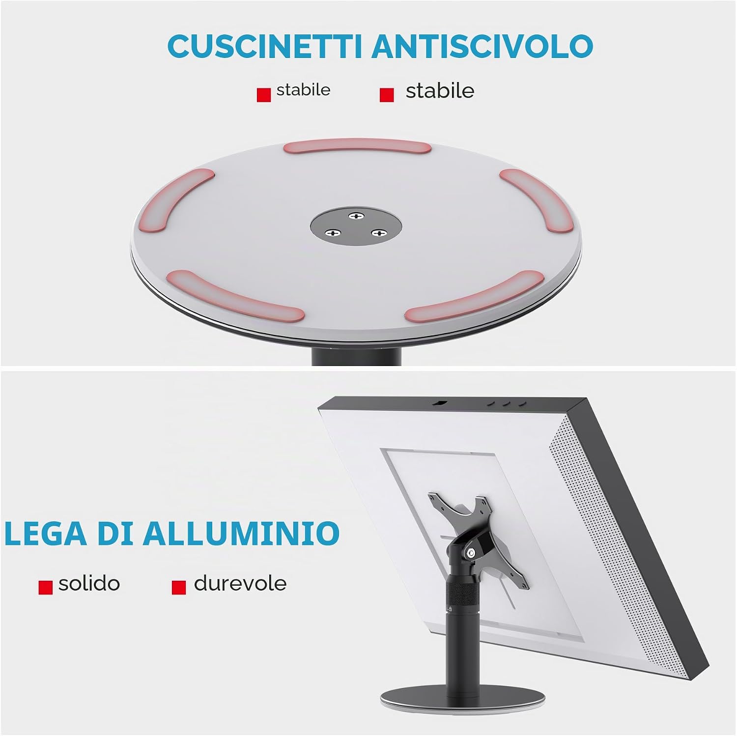 Thumbnail 3 de Premium Swivel & Tilt Stand for Show 15/21 — Supporto regolabile in alluminio aeronautico, nero opaco