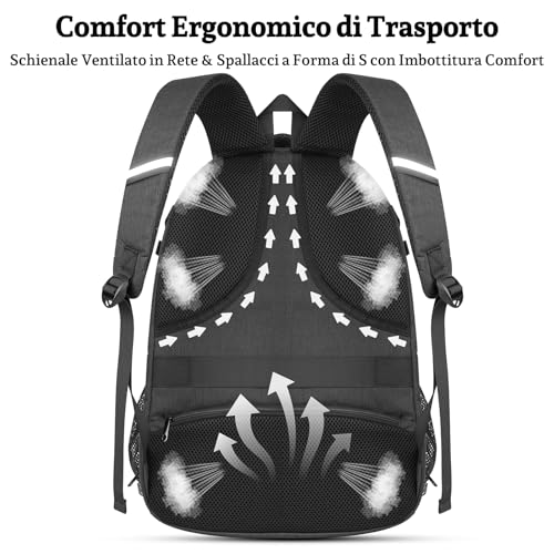 Detalle de ANNMOR Zaino Porta PC 15-17,3", 35L - Versatile per studio, lavoro e viaggi