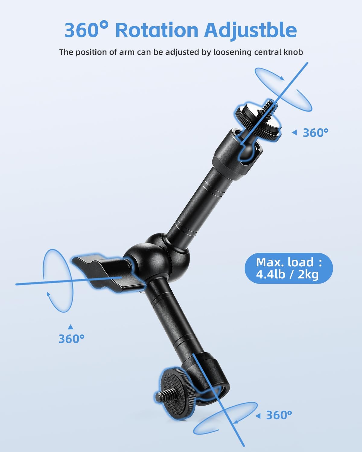 Thumbnail 4 de UTEBIT Magic Arm 9-inch Articulating Friction Arm with Super Crab Clamp and 1/4" Cold Shoe Mount