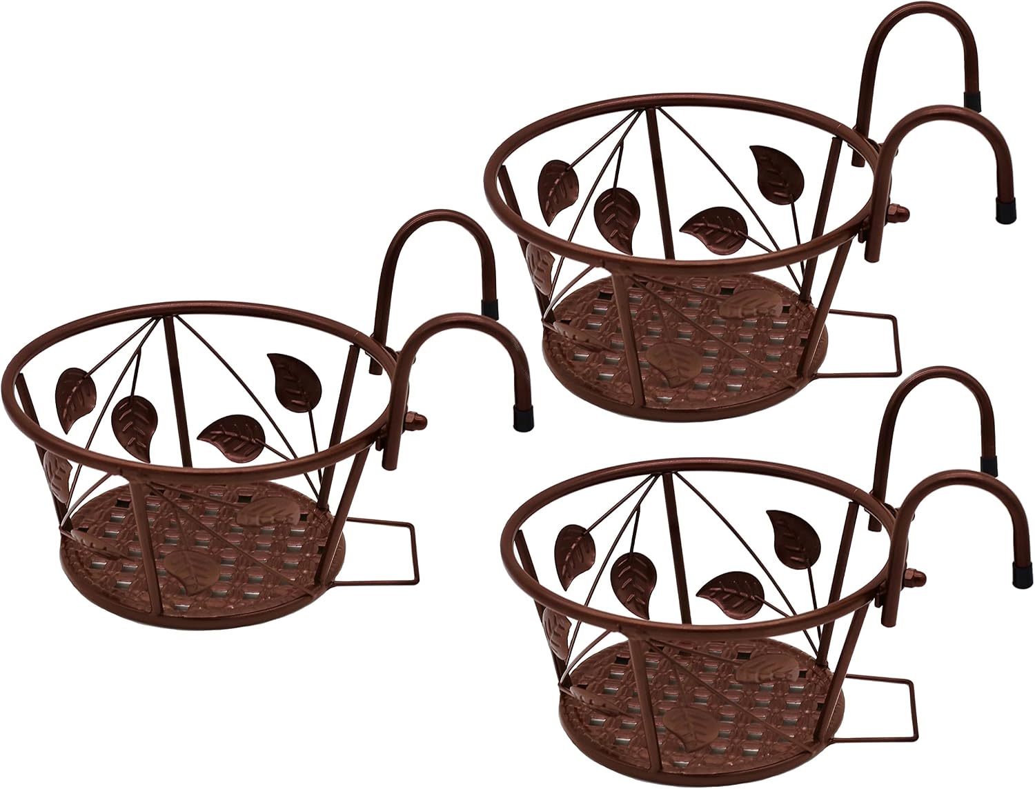 Detalle de NEISRAI Iron Railing Planter Basket