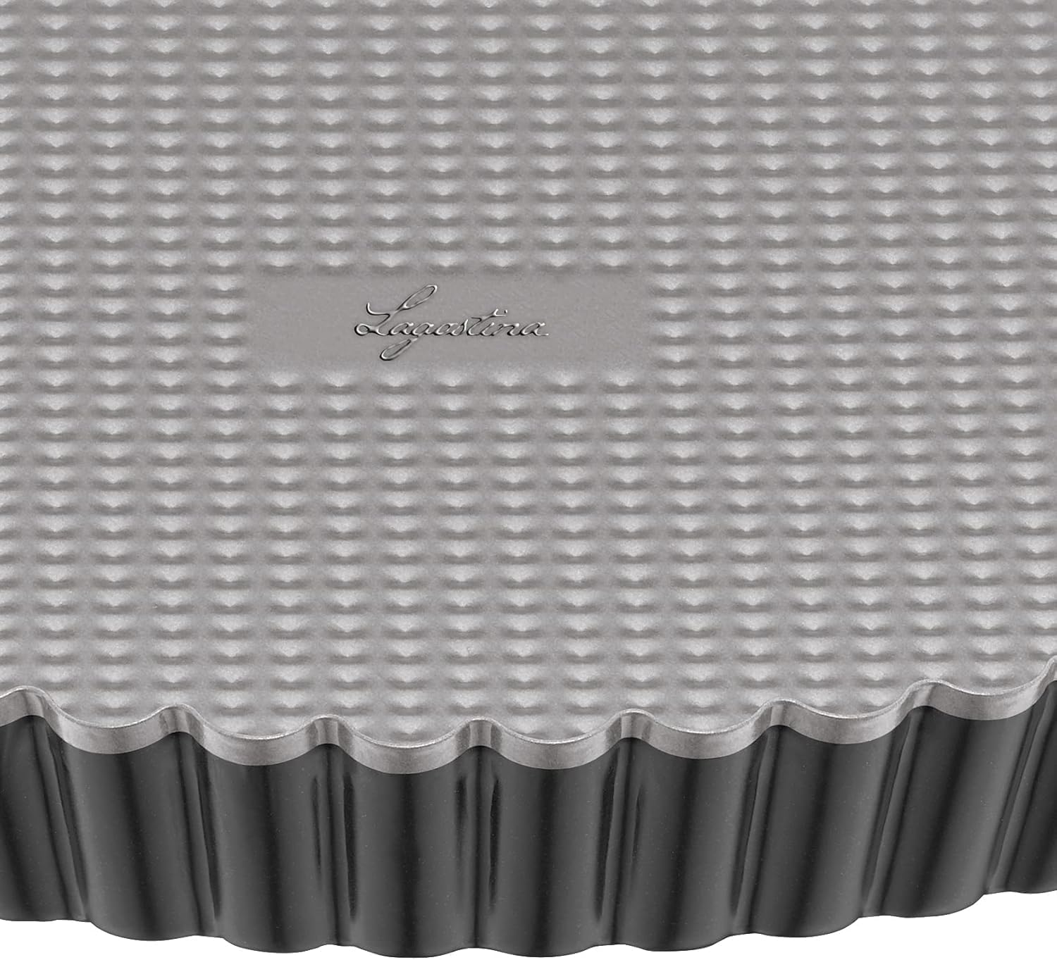 Detalle de Lagostina Gustosa Stampo Crostata in Acciaio Antiaderente 28 cm – Nero
