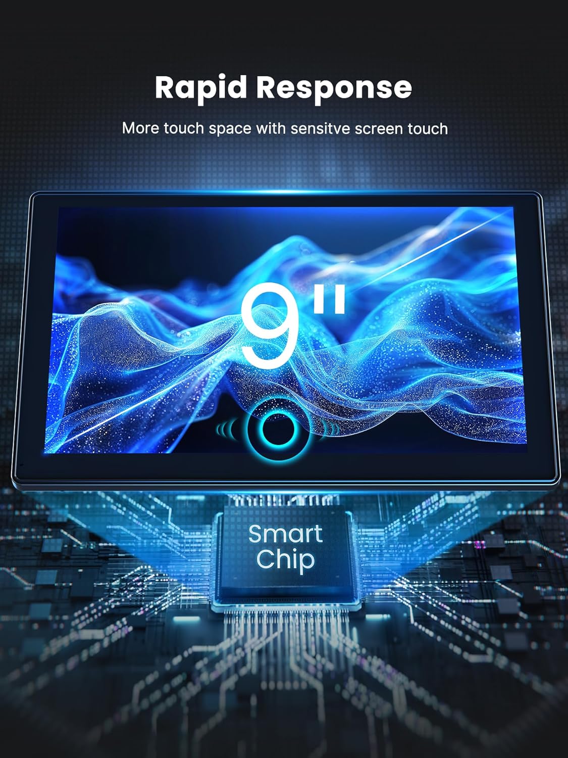 Thumbnail 2 de 9-Inch Wireless CarPlay Screen with 4K Front Camera and 1080p Rear Camera