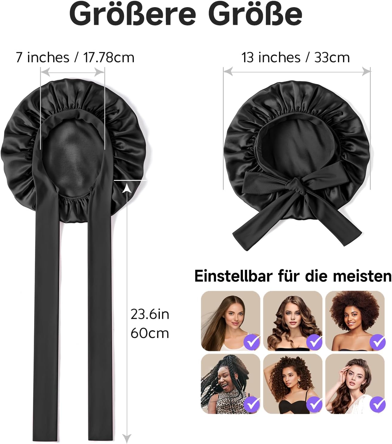 Detalle 2 de Umisleep 22 Momme Schlafmütze aus Seide