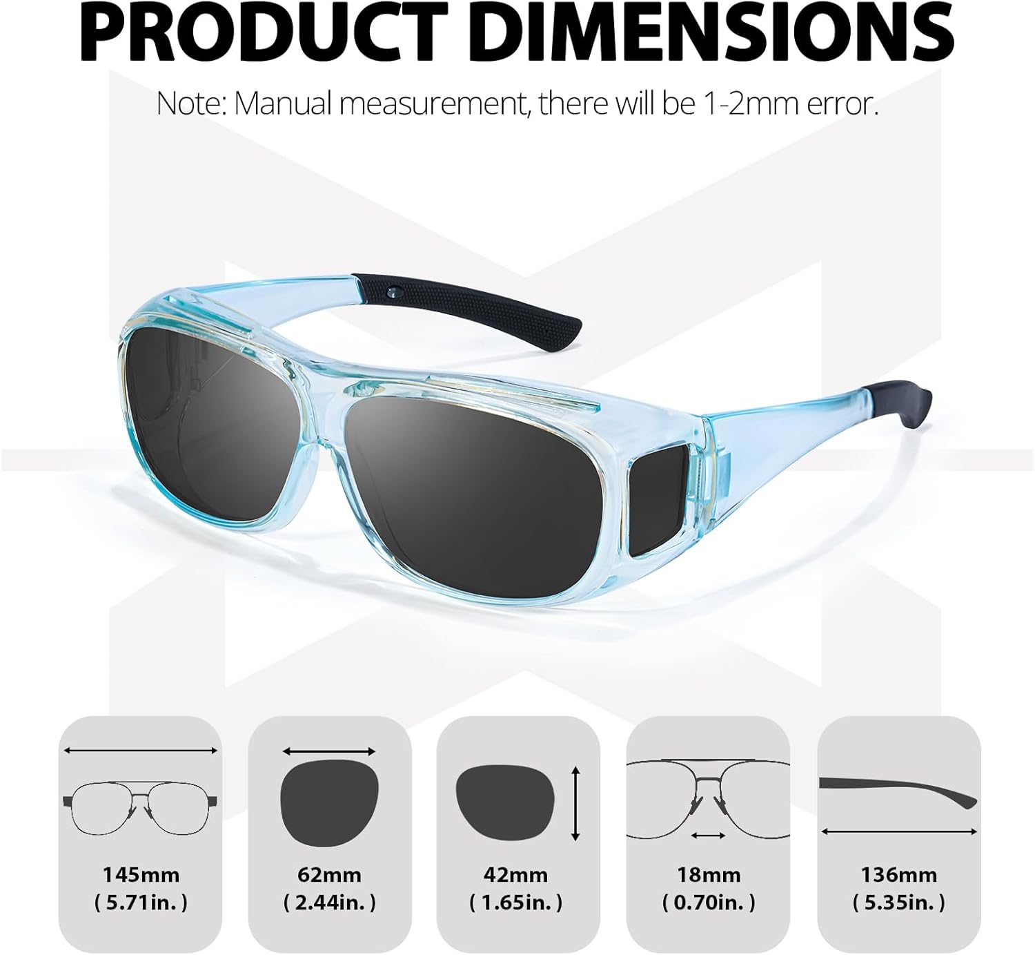 Thumbnail 4 de Myiaur Fit Over Sunglasses – Polarised UV400 wraparound shades for driving & outdoor