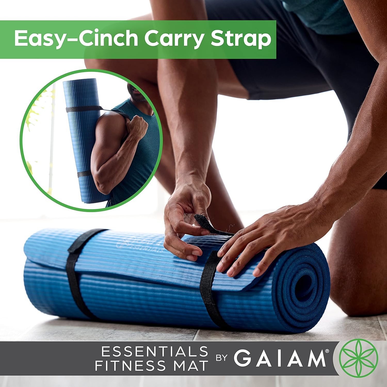 Thumbnail 3 de Gaiam Essentials 10mm Yoga Mat with Carry Strap 🧘♀