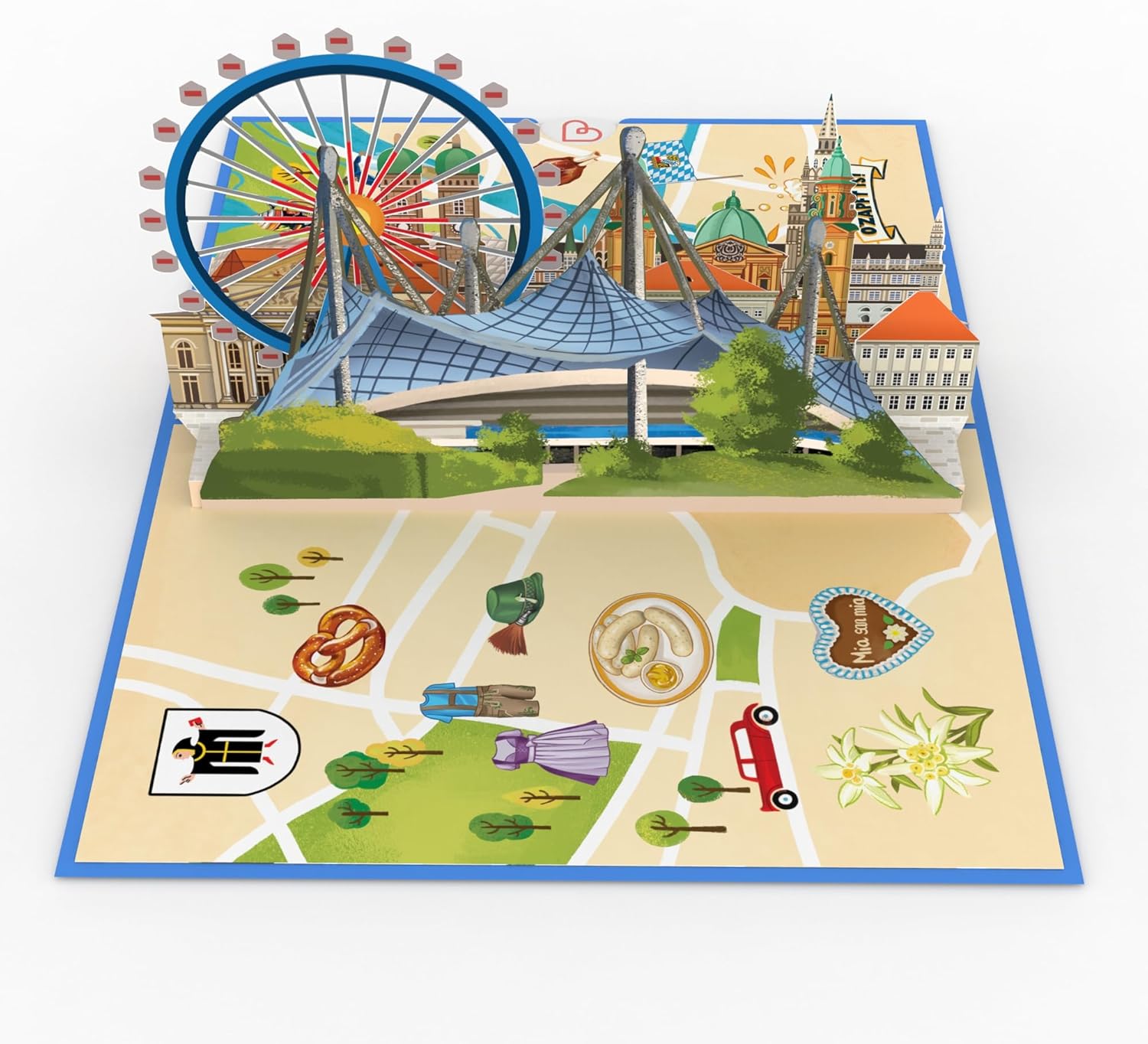 Thumbnail 4 de papercrush Pop Up Karte München – 3D-Geschenkkarte für Bayern, Hotel- oder Reisegutschein zum Geburtstag