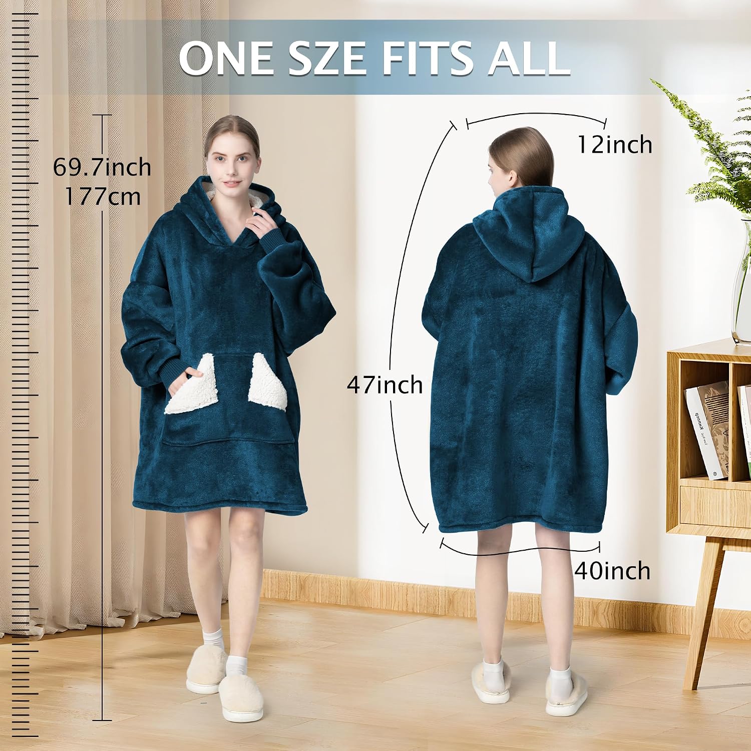Detalle de Touchat Wearable Blanket Hoodie